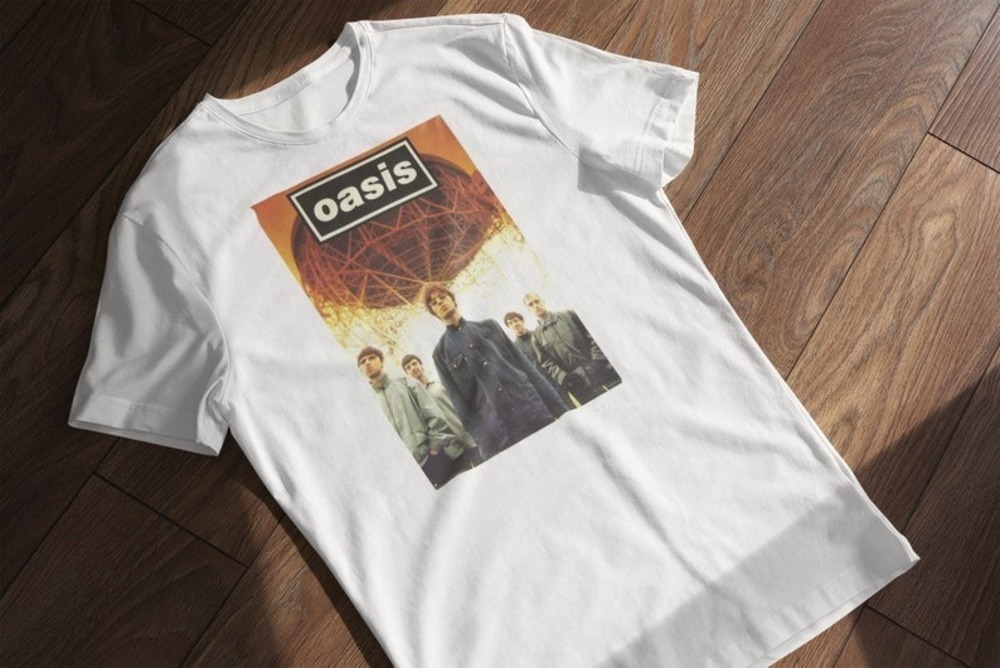 Oasis Retro Logo White Shirt